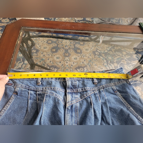 CHIC women blue jeans front pleating and detailing retro vintage size 22W - Picture 7 of 10